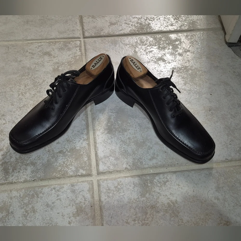Bally Men's VERONA Black Leather Dress Shoes - Picture 10 of 11